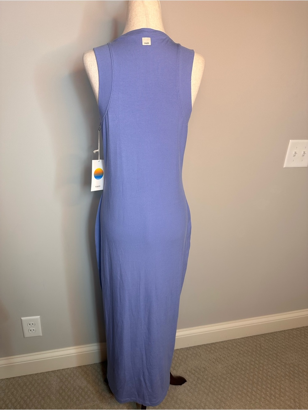 NWT sz M Vuori Pose Modern dress maxi in bluebell modal blend sleeveless - Picture 5 of 12